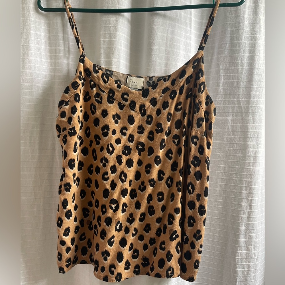 A New Day Leopard Print V-neck Cami